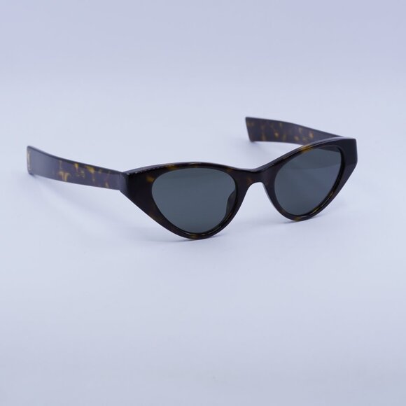 Saint Laurent SL M144 002 Sunglasses Havana Cat Eye Frame, Grey Lenses - Picture 3 of 10